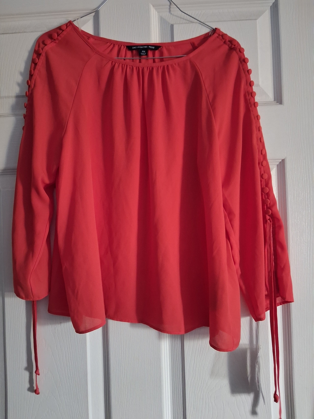 Women’s Coral Long-Sleeve Blouse